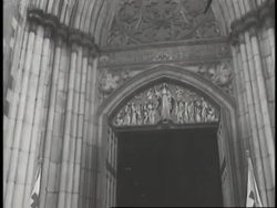Worshipers exit St. Patrick's Cathedral on Easter Sunday. News Clip