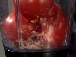 High speed tomatoes in blender Stock Footage