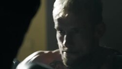 Punching bag workout Stock Footage