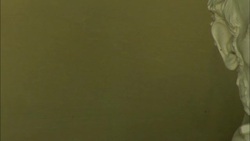 White marble statue of Abraham Lincoln, panning from left to right Stock Footage