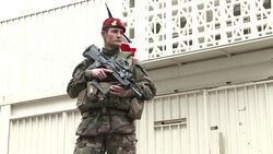 CLEAN : FILE: Soldier shoots knife attacker near Louvre in Paris: police News Clip