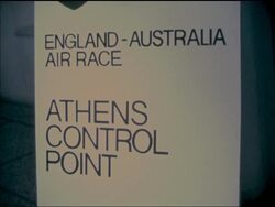 SYND STORIES 19-12-69 FIRST TWO PLANES IN LONDON TO SYDNEY AIR RACE ARRIVE AT ATHENS CHECKPOINT News Clip