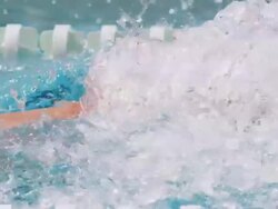Swimmer cutting through the water Stock Footage