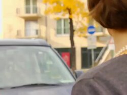 Husband Drops Key and Walks Away Stock Footage