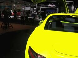 CU DS Mecedes SLS AMG E-Cell prototype, fully electric vehicle at Detroit Auto Show / Detroit, Michigan, USA  Stock Footage
