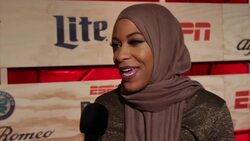 US Olympic fencer Ibtihaj Muhammad comments on travel ban on ESPN party red carpet  Instructional Video