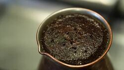 Cooking coffee in the morning. Closeup. Stock Footage