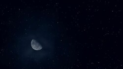 Moon in the darkness Stock Footage