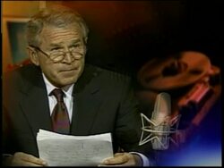 President comments on elections, Rumsfeld, Iraq on radio address News Clip