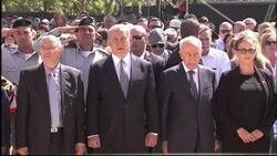 Israelis stopped in their tracks Monday morning for Israel's Holocaust remembrance day. They stood in silence as sirens pierced the air to remember the 6 million Jews who perished in the Nazi Holocaust during World War II.  (April 28) News Clip