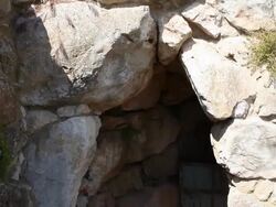 Tyrins, Mycenaean walls in the lower citadel Stock Footage