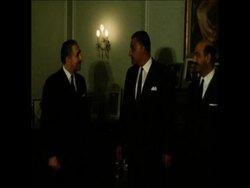 SYND 3-8-70 PRIME MINISTER KARAMI MEETS NASSER News Clip