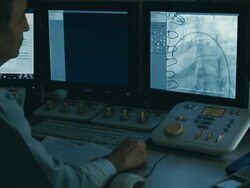 Doctor monitoring injection process into blood vessels Stock Footage