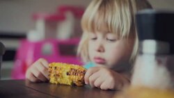 Little Kids Eating Corn on the Cob Stock Footage