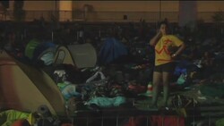 Pilgrims wake up and prepare for mass, Pope arrival News Clip