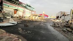 Fun City Theme Park Destroyed by Airstrikes News Clip