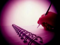 Writing a Diary Stock Footage