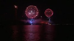 CLEAN: Fireworks light up Golden Gate Bridge on 75 News Clip