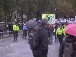 Anti War protest takes place in central London News Clip