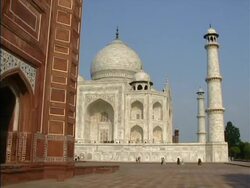 Taj Mahal in Agra India Stock Footage