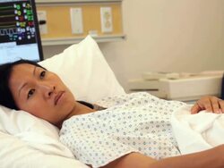 "patient in hospital room watching TV/Richmond,Virginia, USA" Stock Footage