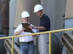 OSHA Inspection or Engineers Stock Footage