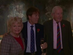 Judith Charmers, Cliff Richard, Gloria Hunniford at The Lady Taverners Tribute Lunch to Sir Cliff Richard at Dorchester Hotel on November 09, 2012 in London, England (Footage by WireImage Video/Getty Images) Stock Footage