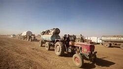 CLEAN : Iraq: IDPs from southwest of Mosul arrive near Qayyarah News Clip