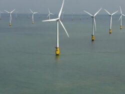 London Array windfarm aerials News Clip
