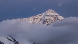 Mt Everest sunrise Stock Footage