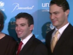 Jersey Boys and Caryl Stern at the 10th Anniversary Of The UNICEF Snowflake Lighting at New York NY Stock Footage