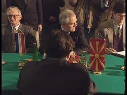SERBIA: YUGOSLAVIA AND MACEDONIA ANNOUNCED DE FACTO RECOGNITION News Clip