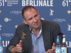 INTERVIEW: Ralph Fiennes on shaping Coriolanus around recent and present day conflicts and Shakespeares' intensions when writing plays. (Footage by WireImage Video/GettyImages) Stock Footage