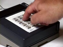 Credit Card Terminal Stock Footage