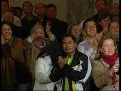 WRAP Pope Benedict arrival; ceremony, Holocaust memorial News Clip