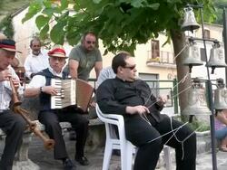 MS Group of music instruments players / San Polo Matese,  Molise, Italy Stock Footage