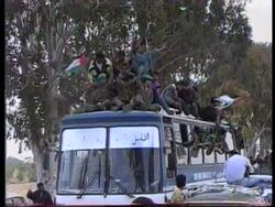 Occupied Territories - Palestinian Police Arrive News Clip