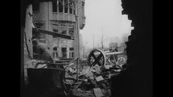 Soviet soldiers engaged in battle in city in Poland during World War II News Clip