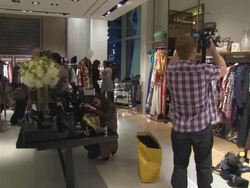 ATMOSPHERE - Naomi Campbell Fashion for Relief Pop Up Launch Party Stock Footage
