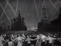 MS People in folkloric costume dancing in round AUDIO AUDIO /   Prague ,Czechoslovakia Stock Footage