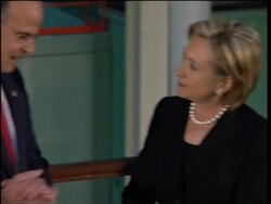 Clinton meets Hu, Wen, presser with Yang, visits power plant, ADDS s'bites News Clip