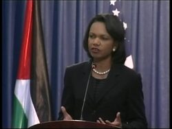 Rice and Abbas news conf, Haniyeh says US trying to "rearrange" region News Clip