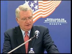 Anti-drug tsar's presser on current fight against drugs in Colombia News Clip
