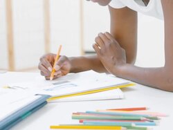 HD: Female Fashion Designer Drawing Fashion Sketches. Stock Footage