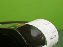 Credit Card Machine slip Stock Footage