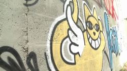 CLEAN : Monsieur Chat in court for vandalising Paris metro station News Clip