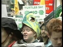 USA:  50-THOUSAND ACTIVISTS EXPECTED AT W-T-O MEETING (2) News Clip