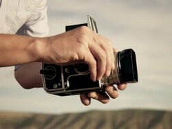 Analog photographer Stock Footage