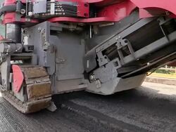 CU Shot of bridge construction site preparing demolition of old bridge at Saar river / Wiltingen, Rhineland Palatinate, Germany Stock Footage