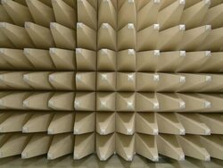 Shot of electromagnetic wave inspecting room at korea testing laboratory Stock Footage